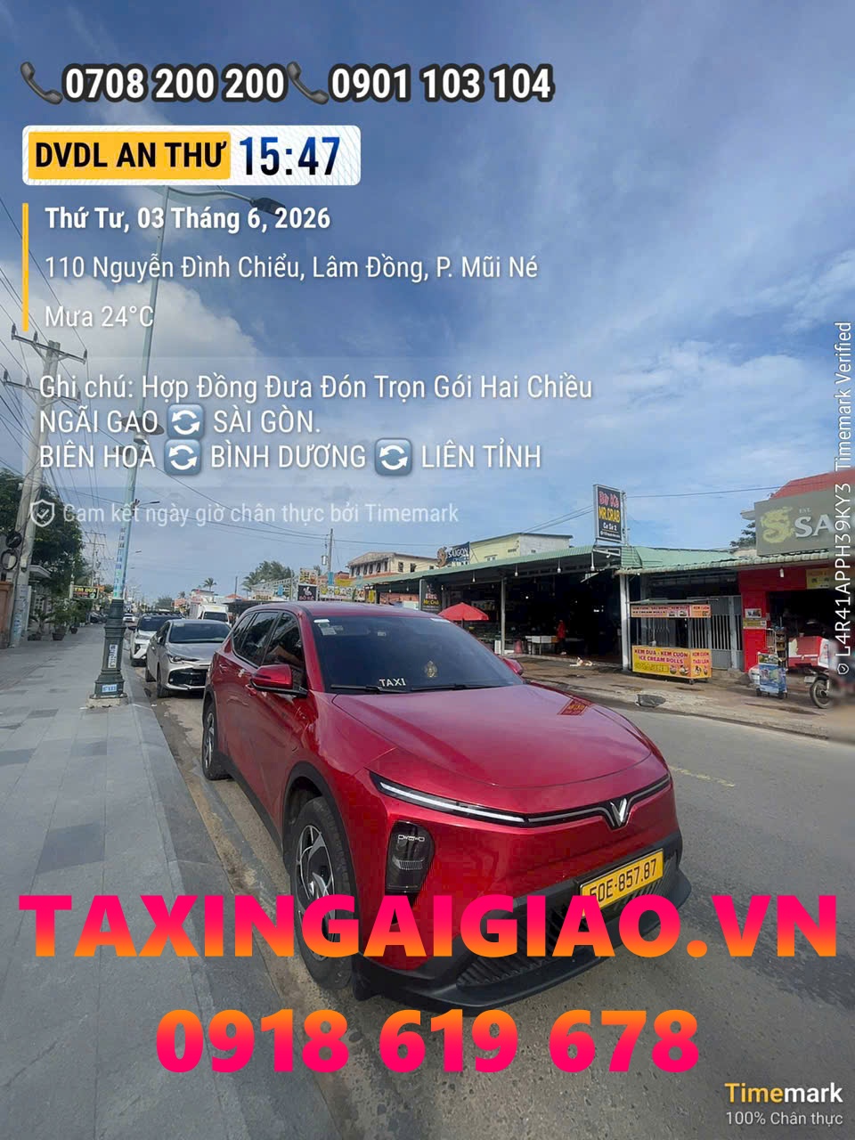 Taxi KCN Sonadezi Châu Đức gọi có xe ngay